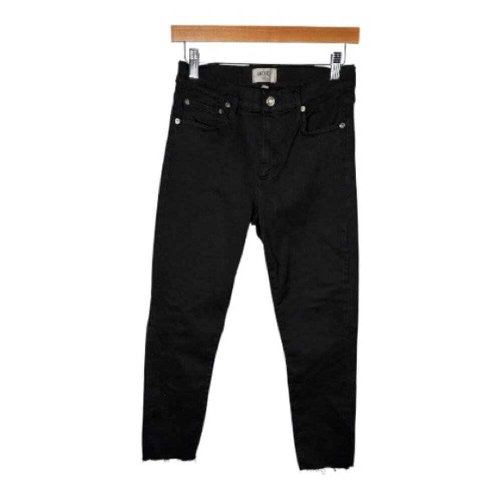 Agolde Sophie Crop Black Mid Rise Jeans 28